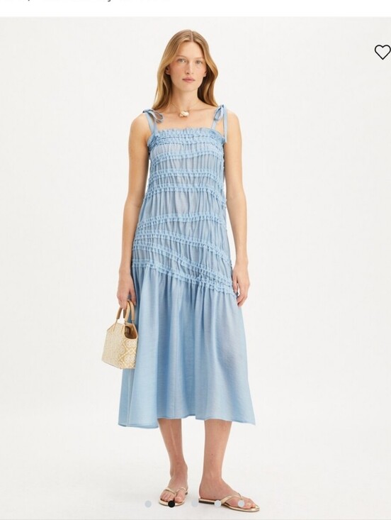 Tory Burch Dresses & Skirts - Tory Burch Light Blue Smocked Midi Dress